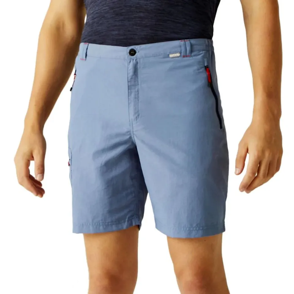 REGATTA MENS LEESVILLE II MULTI POCKET CARGO WALKING SHORTS CORNET BLUE SIZE 33"