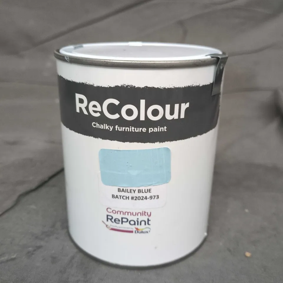 RECOLOUR CHALKY FURNITURE PAINT BAILEY BLUE (BATCH #2024-973)