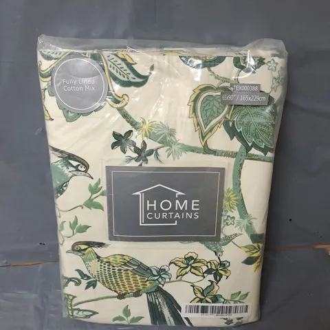 HOME CURTAINS FULLY LINED KENSINGTON LINED PENCIL PLEAT CURTAINS IN WHITE MULTI (165X229CM)