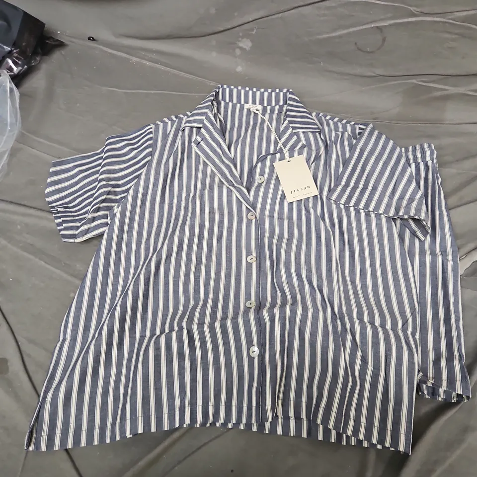 JIGSAW STRIPED SHIRT – BLUE & WHITE, WOMEN'S