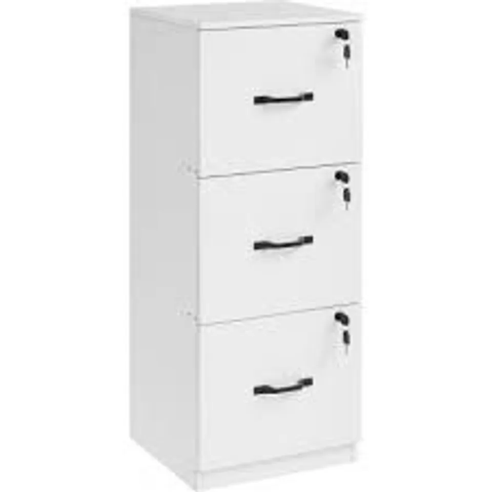 BOXED VASAGLE FILE CABINET - WHITE