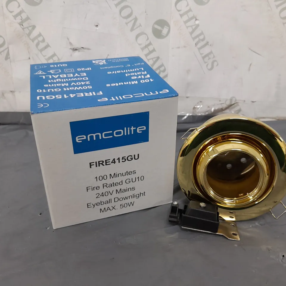 20 BOXED BRAND NEW EMCOLITE HR FIRE RATED EYEBALL DOWNLIGHTS