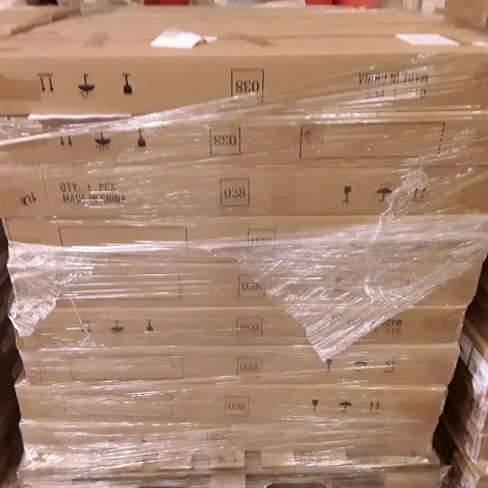 PALLET CONTAINING 18 BOXED L-SHAPED DESKS