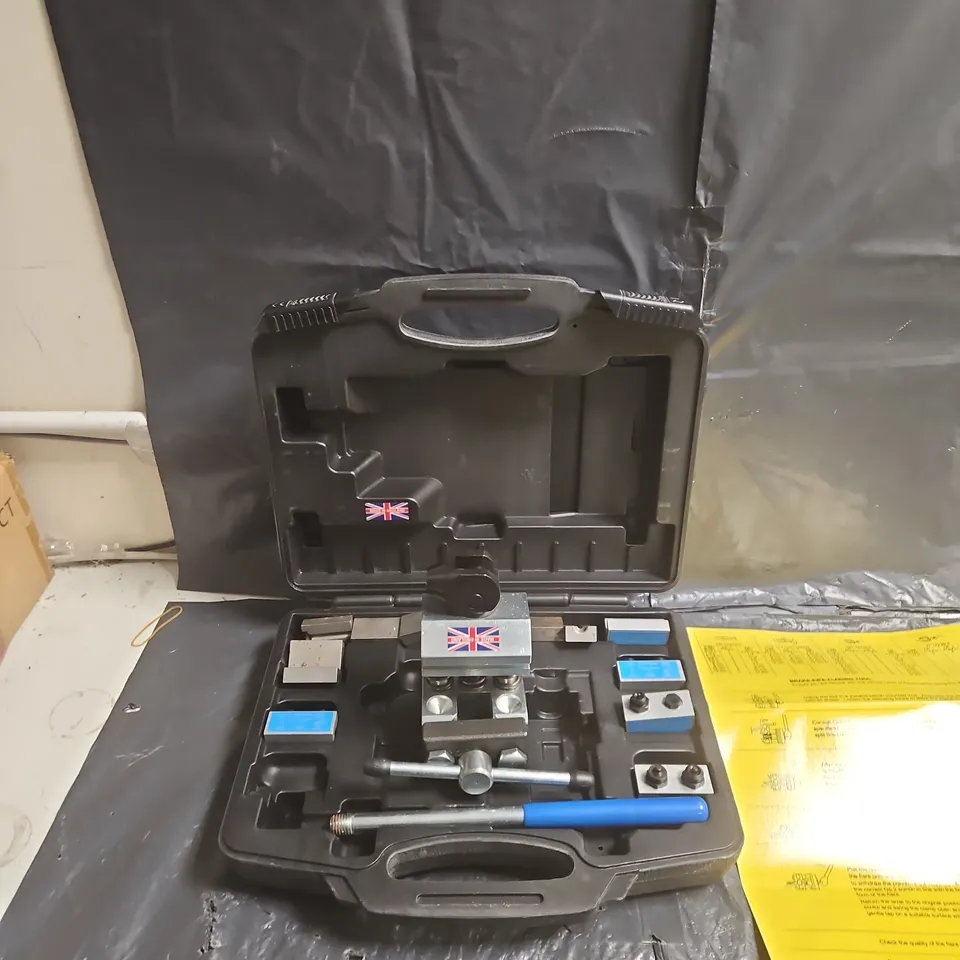 BRAKE PIPE FLARING TOOL KIT IN CASE – DIES & INSTRUCTION SHEET