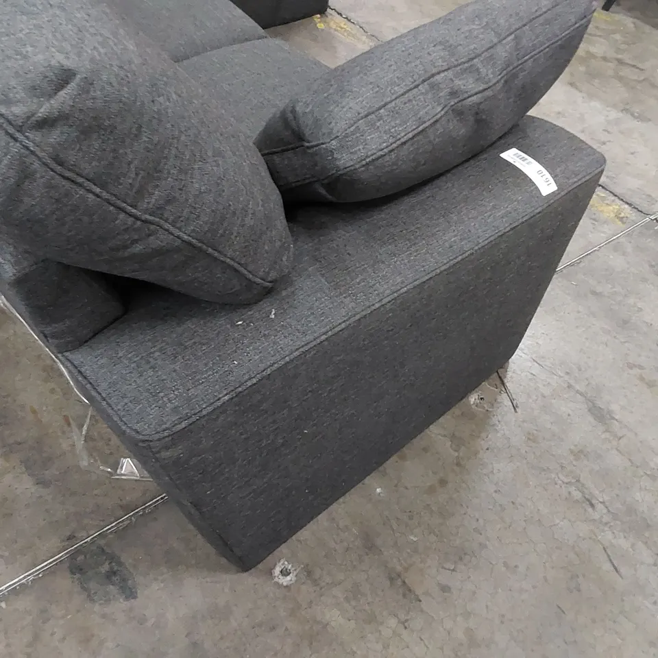 DESIGNER CORNER SOFA IN CHARCOAL GREY WITH SCATTER CUSHIONS 