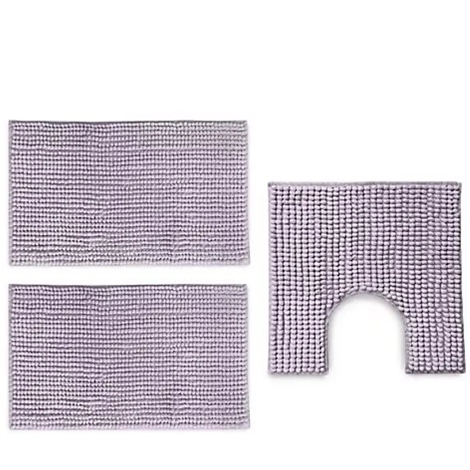 ORGANISED OPTIONS 3 PIECE LUXURY ANTI-BACTERIAL BATHROOM MAT SET