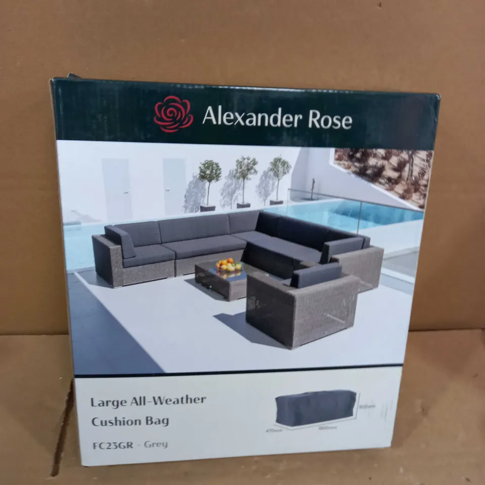 ALEXANDER ROSE LARGE ALL-WEATHER CUSHION BAG GREY