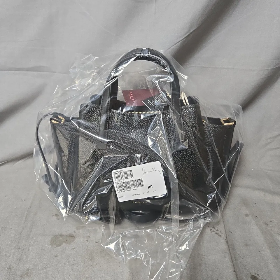 RADLEY LONDON BLAKE GARDENS MEDIUM MULTIWAY LEATHER HANDBAG IN BLACK