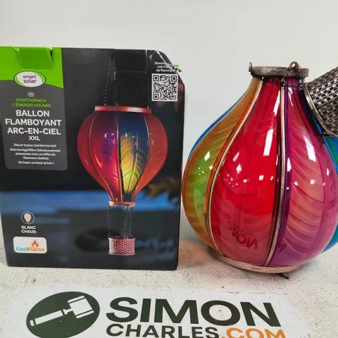 SMART SOLAR BALLON FLAMBOYANT ARC-EN-CIEL XXL RAINBOW GLASS LANTERN – GARDEN OUTDOOR LIGHT
