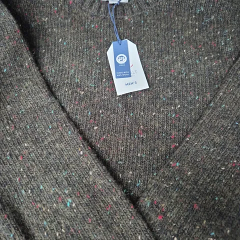 SEASALT CORNWALL MEN’S LAMBSWOOL JUMPER – WOODLAND, UK XL