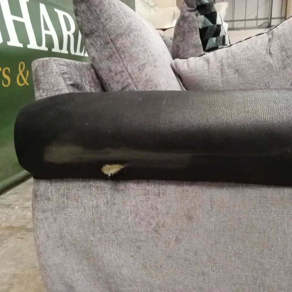 NARVA FABRIC/FAUX LEATHER 3 SEATER SOFA RRP £949