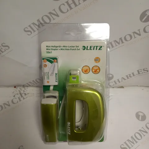 BOXED LEITZ MINI STAPLER & MINI HOLE PUNCH SET