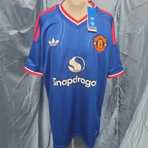 MANCHESTER UNITED FC AWAY JERSEY IN BLUE - UK L