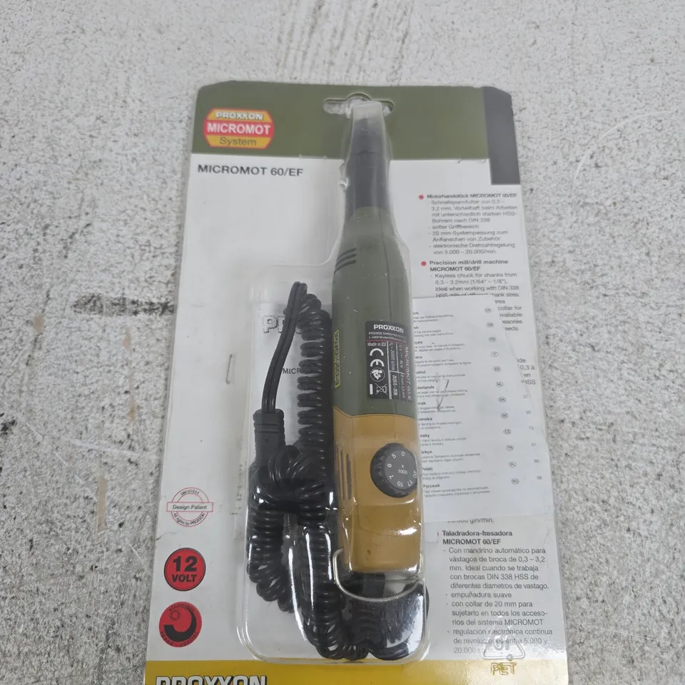 PROXXON MICROMOT 60/EF ROTARY TOOL – BOXED (12V)