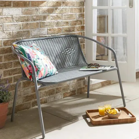 RATTAN 2 SEATER BENCH