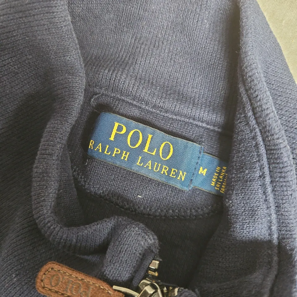 POLO RALPH LAUREN NAVY SLEEVELESS ZIP VEST – MEN'S SIZE M