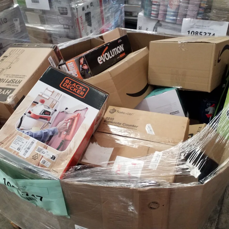 PALLET OF APPROXIMATELY 54 UNPROCESSED RAW RETURN HOUSEHOLD AND ELECTRICAL GOODS TO INCLUDE;