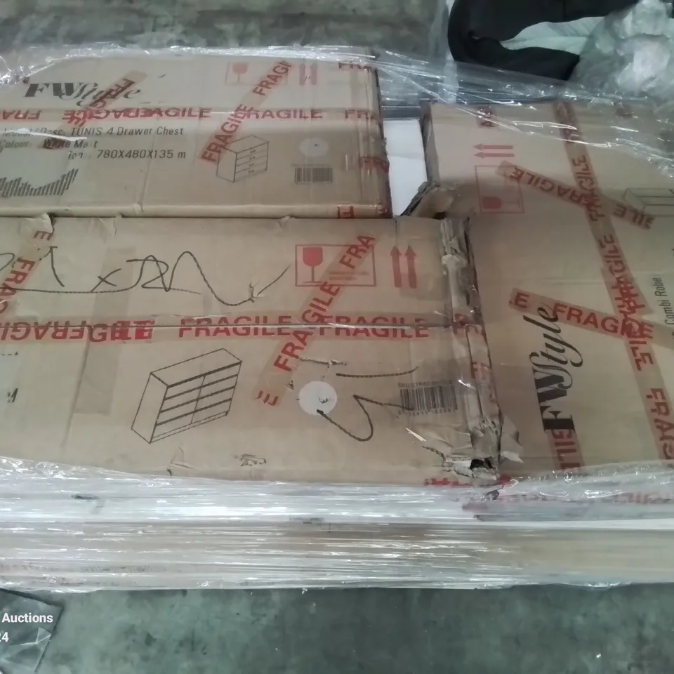 PALLET CONTAINING VARIOUS FURNITURE PARTS