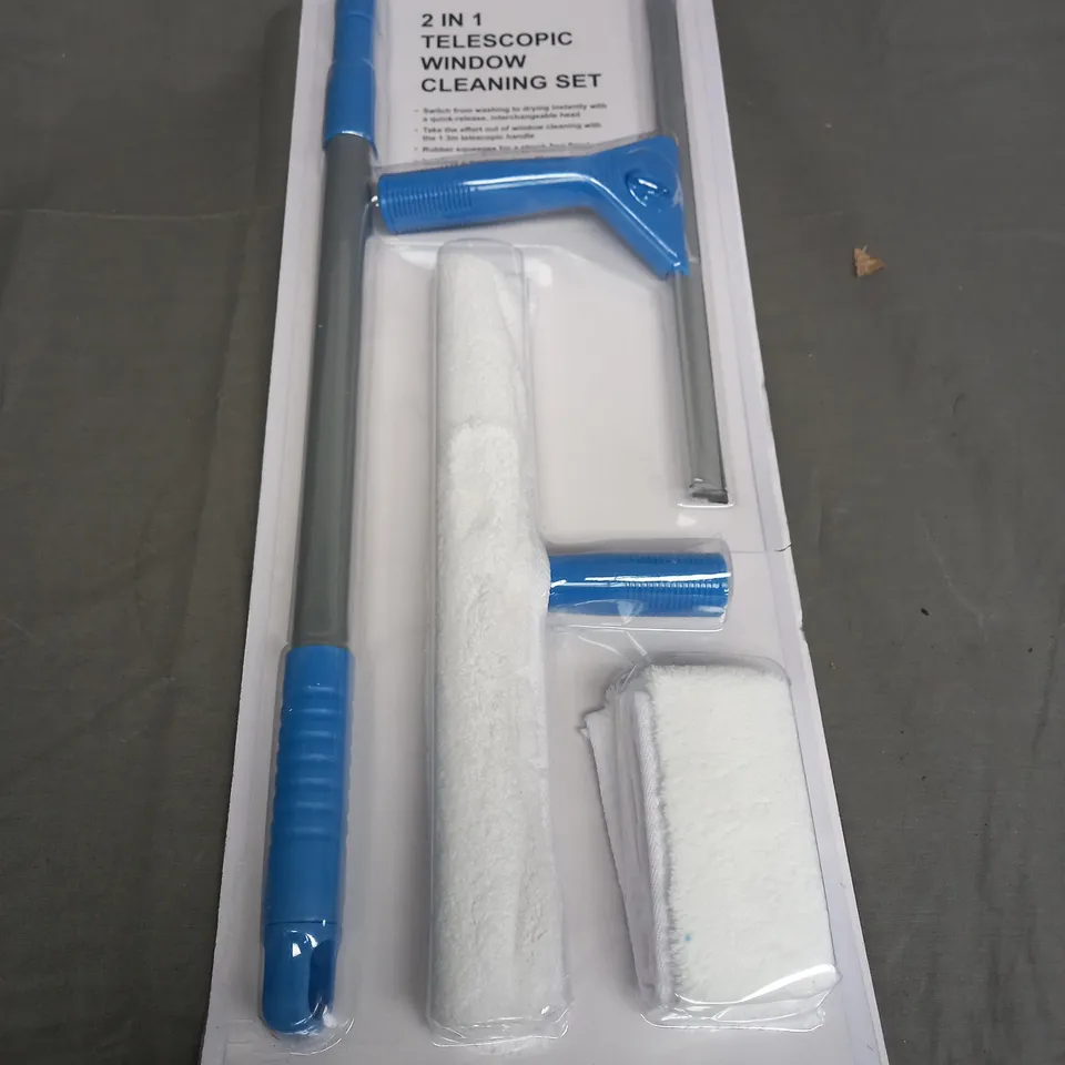 UNIBOS 2-IN-1 TELESCOPIC WINDOW CLEANING SET