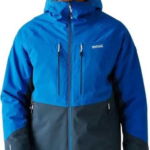 BRAND NEW REGATTA MENS HIGHTON STRETCH PADDED JACKET SNORKEL BLUE/MOODLIGHT DENIM LARGE