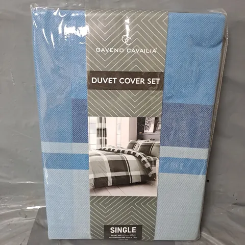 GAVENO CAVAILIA DUVET COVER AND PILLOWCASE SET - BLUE - SINGLE