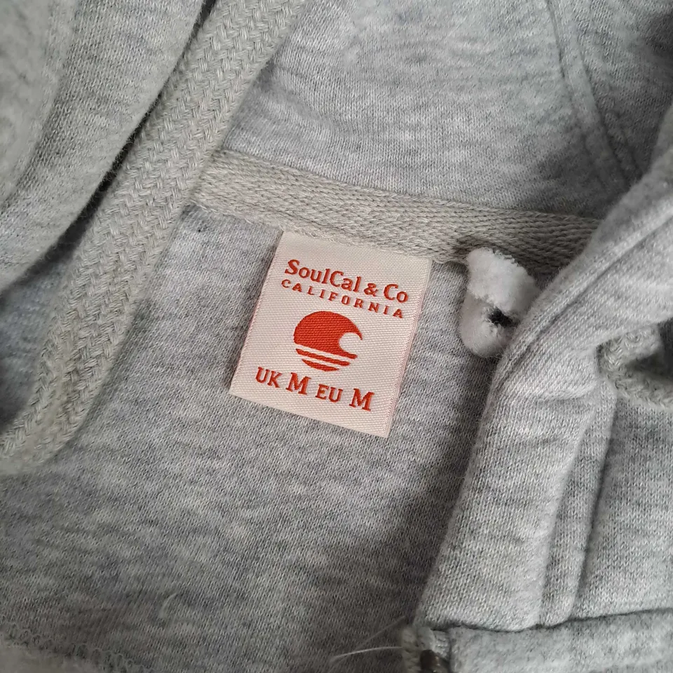 SOULCAL & CO ZIP HOODIE IN GREY - UK MEDIUM