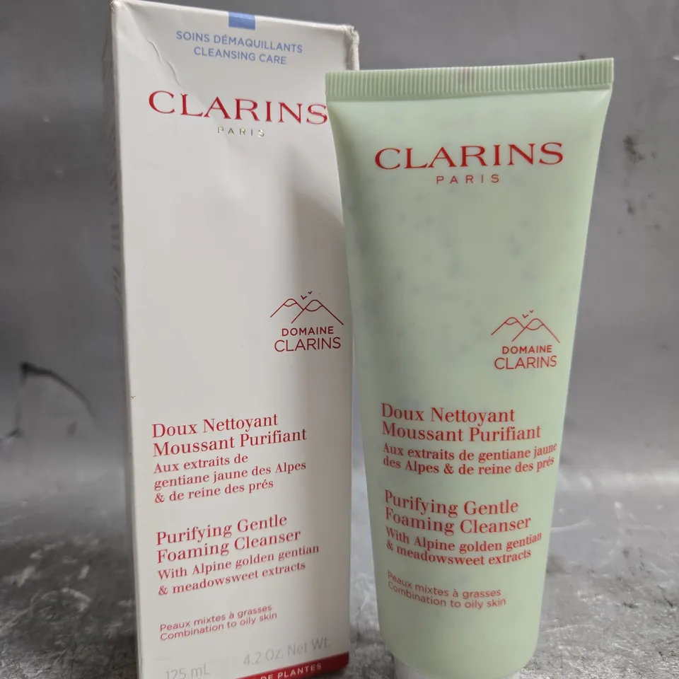 BOXED CLARINS PURFYING GENTLE FOAMING CLEANSER 125ML 