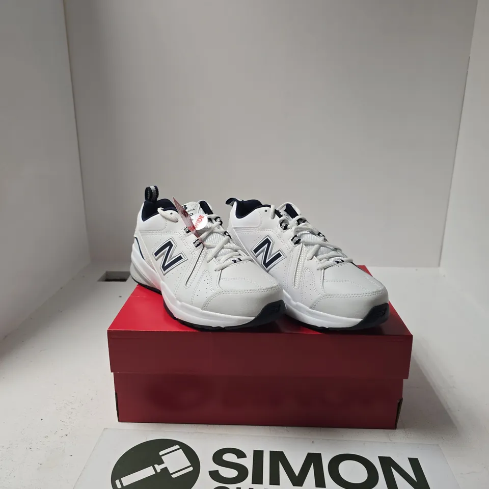 BOXED PAIR OF NEW BALANCE 608 TRAINERS SIZE 8.5