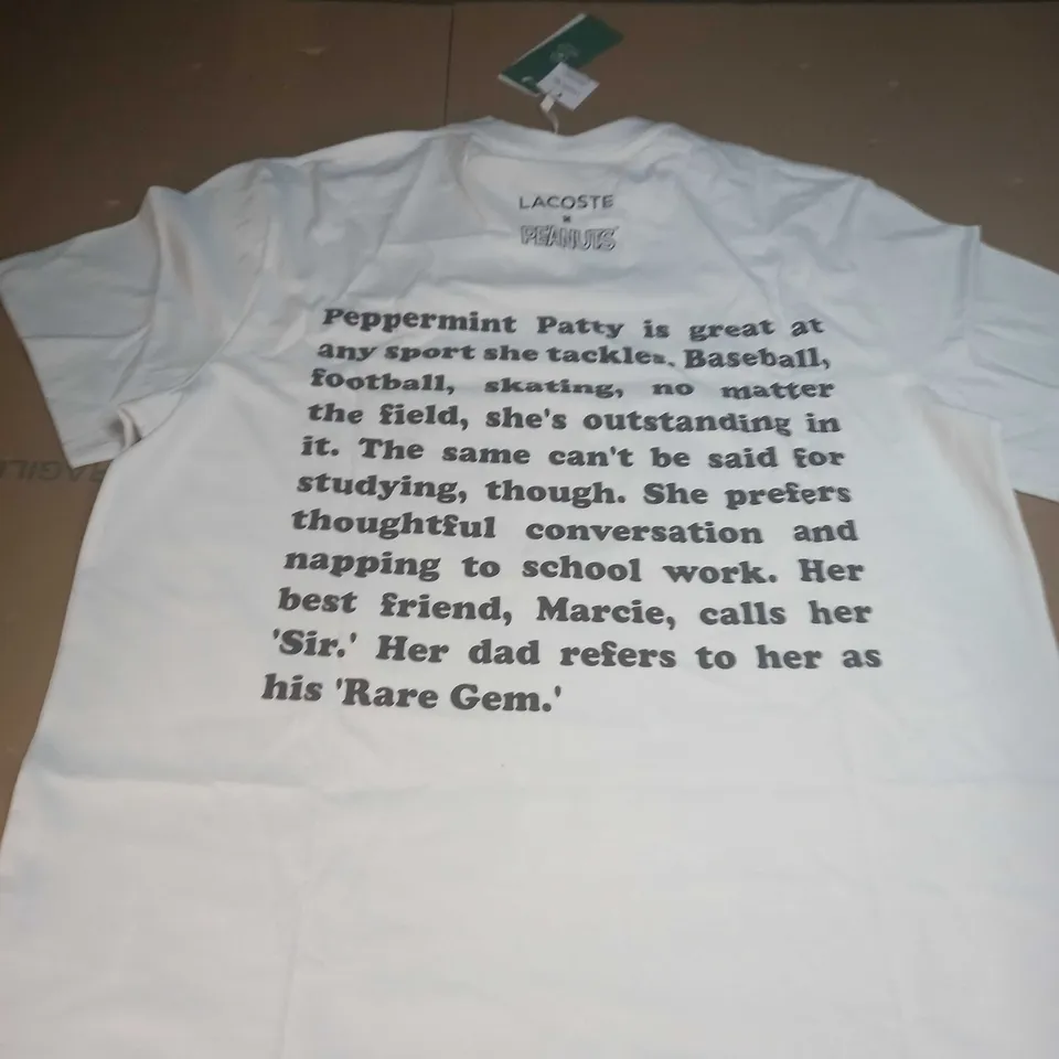 LACOSTE PEPPERMINT PATTY T-SHIRT SIZE XL