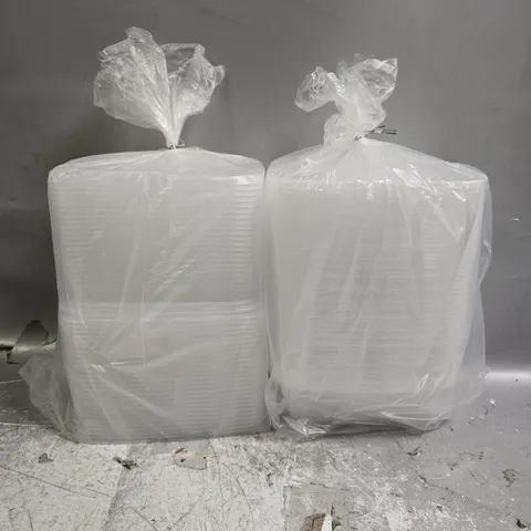 BOXED OF APPROXIMATELY 250 PCM RECTANGLE PLASTIC CONTAINER LEAK PROOF