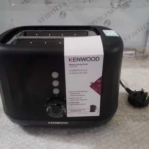 BOXED KENWOOD TCP06.000BK RIPPLE COLLECTION TOASTER 