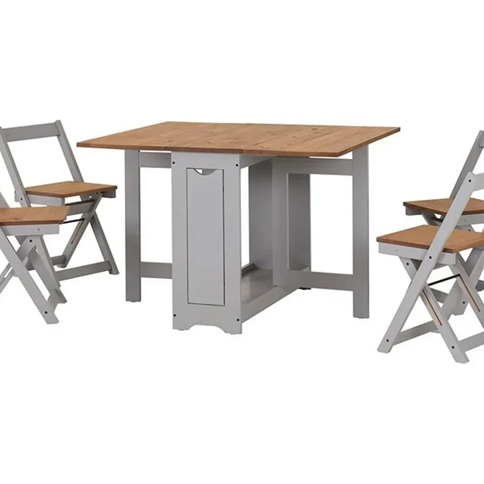 BOXED LALIKOVA 4-PERSON DINING SET - SLATE GREY (2 BOXES)