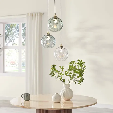 BOXED LAKE CEILING LAMP - GREEN PENDANT (1 BOX)
