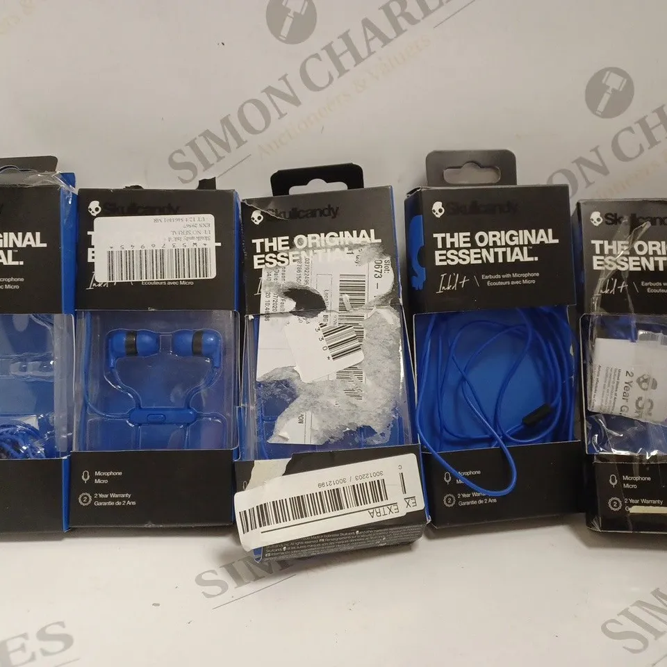 5 X BOXED SKULLCANDY INK'D+ EARPHONES 