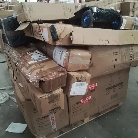 PALLET CONTAINING NEO PRODUCTS SUCH AS;TOWER FANS,TUBE TENTS,STORAGE BOX,SACK TRUCK,BARSTOOLS