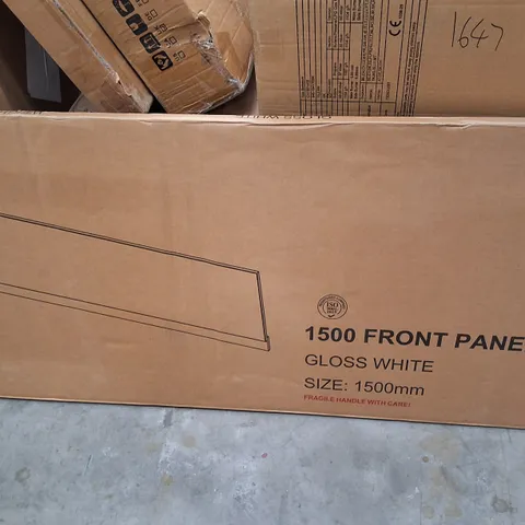 BOXED NUIE GLOSS WHITE 1500MM BATH FRONT PANEL WITH PLINTH