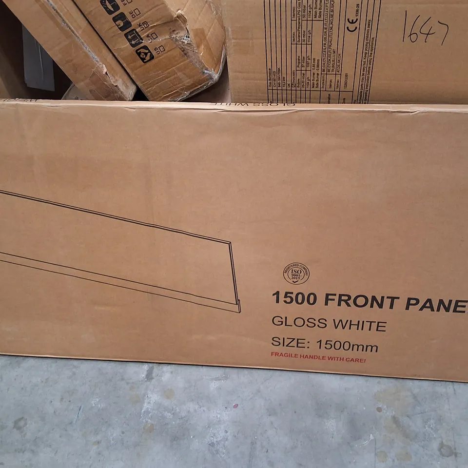 BOXED NUIE GLOSS WHITE 1500MM BATH FRONT PANEL WITH PLINTH