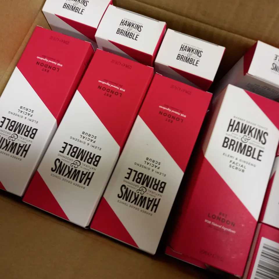 APPROXIMATELY 23 BOXED HAWKINS & BRIMBLE FACIAL SCRUB 125ML 