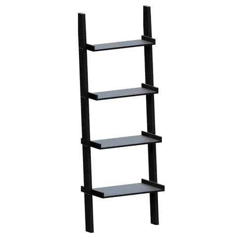 BOXED VIDA DESIGNS YORK 4 TIER LADDER BOOKCASE - BLACK
