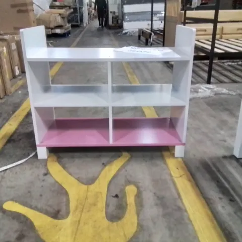 PINK AND WHITE STORAGE SHOE RACK