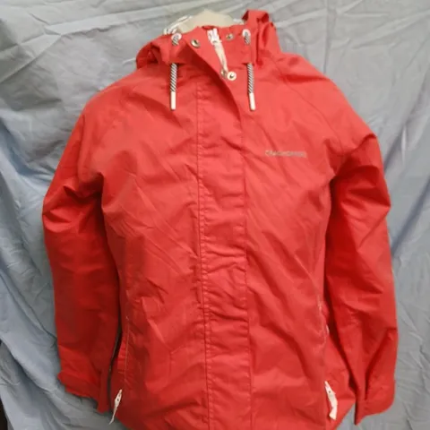 CRAGHOPPERS AQUADRY RAINDENCE KIDS RAIN JACKET – RED, AGE 11-12