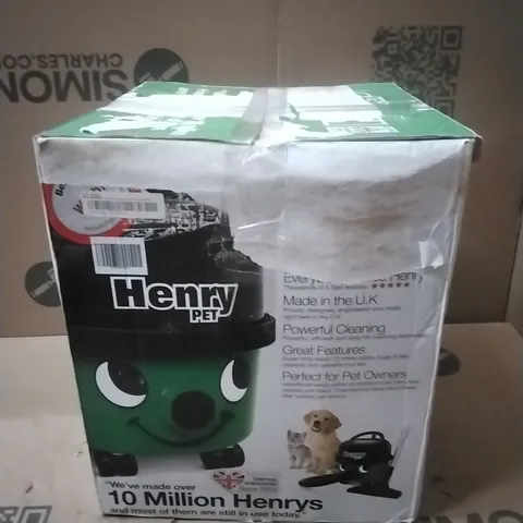 HENRY PET CORDED BAGGED CYLINDER VACUUM CLEANER 906766