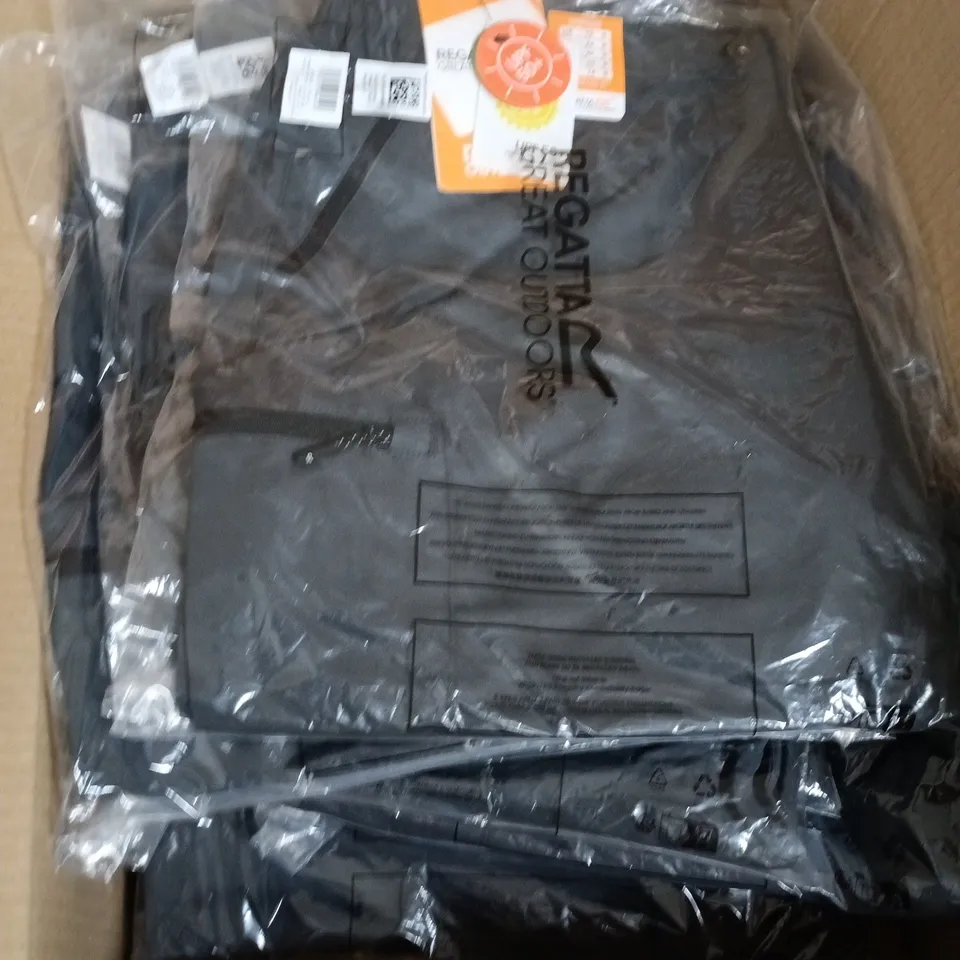 BOX OF APPROXIMATELY 16 BRAND NEW REGATTA WOMEN'S CHASKA III ZIP OFF WALKING TROUSERS IN SEAL GREY SIZE UK 18