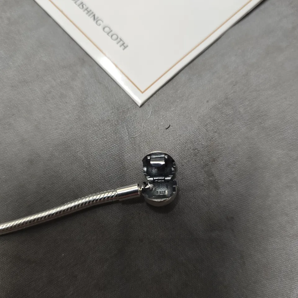 PANDORA STERLING SILVER BRACELET – SNAKE CHAIN, S925 STAMPED (WITH BOX & POLISHING CLOTH)