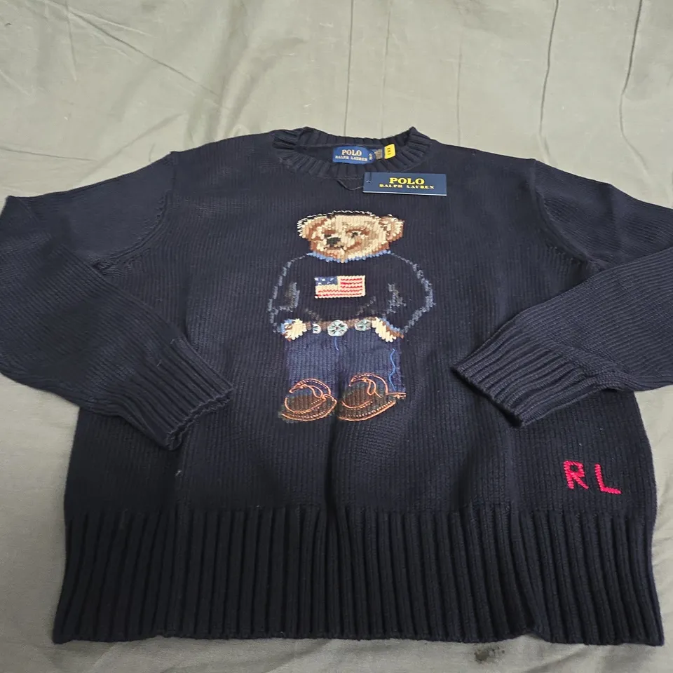 POLO RALPH LAUREN TEDDY BEAR JUMPER SIZE SMALL