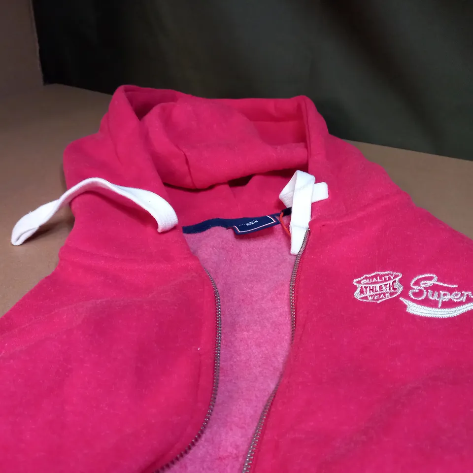 SUPERDRY ALTHETIC WEAR HOODED JACKET IN RED - M