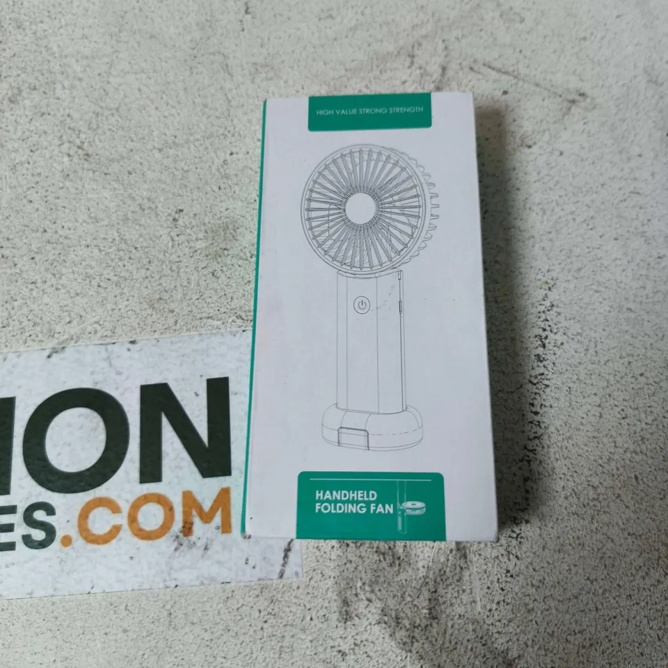 TOTE OF APPROXIMATELY 12 ASSORTED ITEMS TO INCLUDE: HANDHELD PORTABLE FAN
