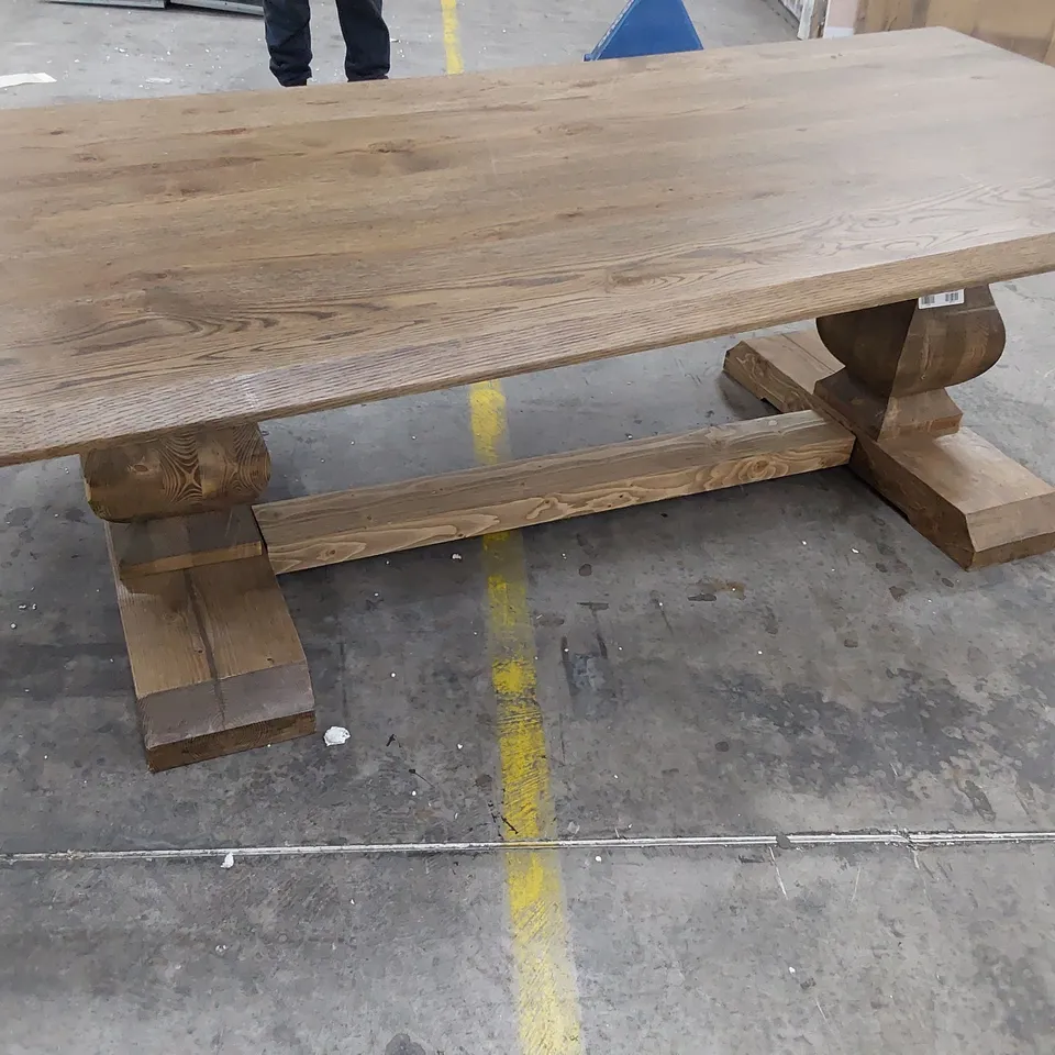 DESIGNER OAK REFRECTORY STYLE DINING TABLE