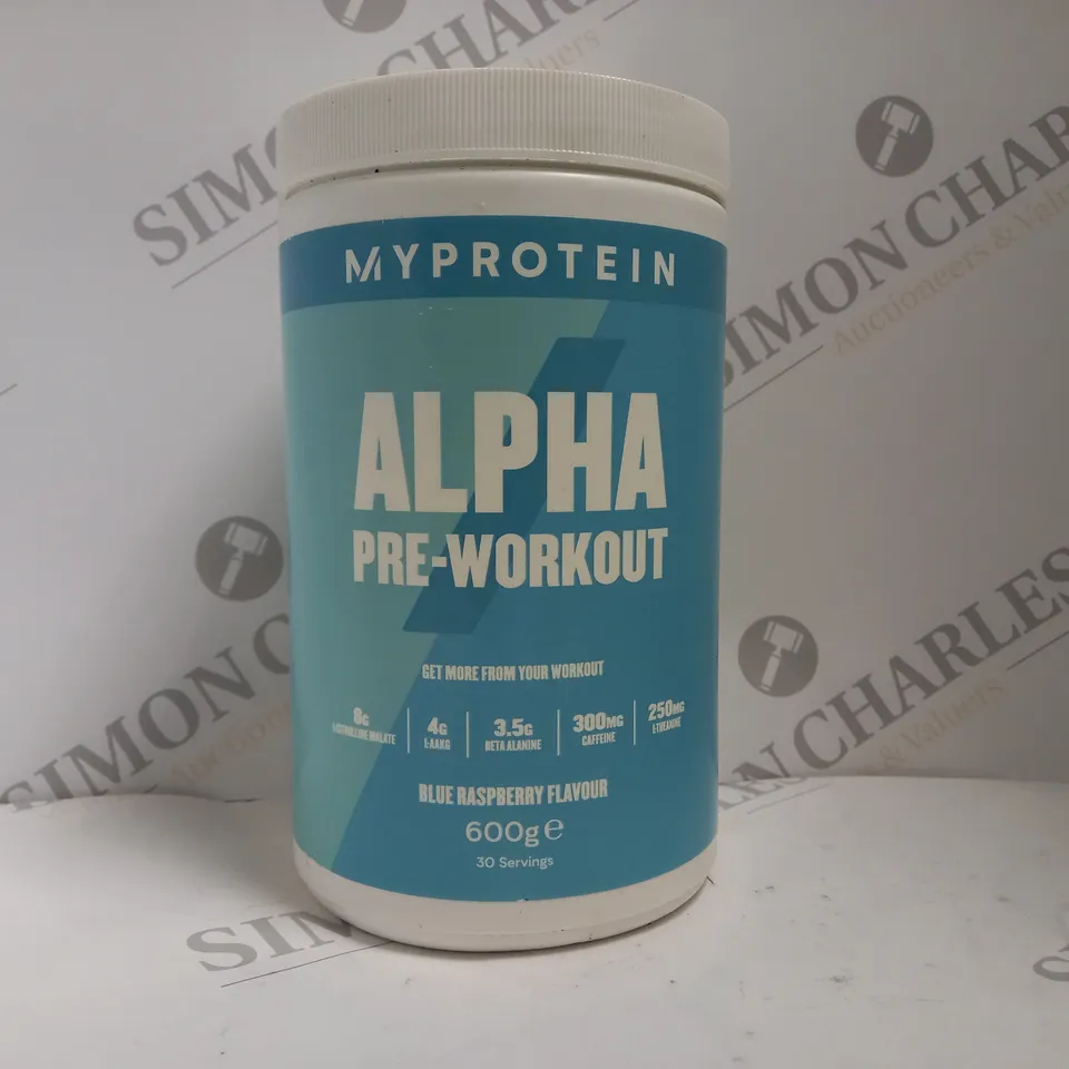 MY PROTEIN ALPHA PRE-WORKOUT BLUE RASPBERRY FLAVOUR 600G