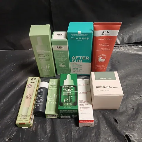 APPROXIMATEY 20 ASSORTED HEALTH AND BEAUTY PRODUCTS TO INCLUDE - REN CLEAN JELLY OIL CLEANSER - ELF PLZ CLARIFY FACIAL OIL - PAULA'S CHOICE 2% BHA LIQUID EXFOLIANT - ETC